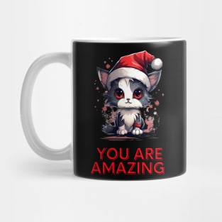 Christmas Cat Funny Quote Mug